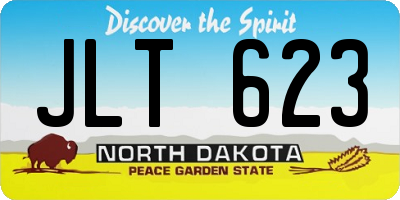 ND license plate JLT623
