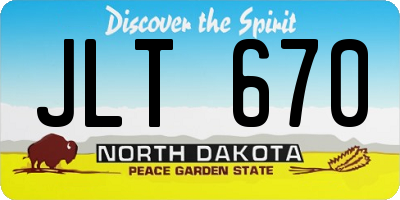 ND license plate JLT670