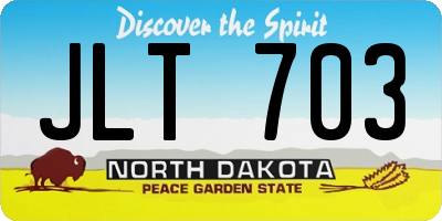 ND license plate JLT703