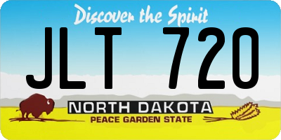 ND license plate JLT720