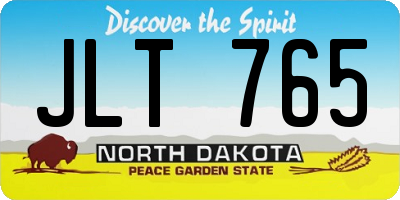 ND license plate JLT765