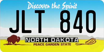 ND license plate JLT840