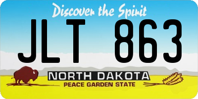 ND license plate JLT863