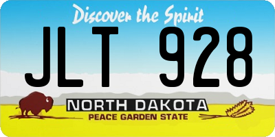 ND license plate JLT928