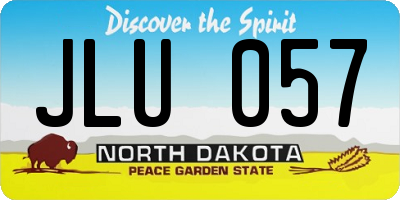 ND license plate JLU057