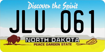 ND license plate JLU061