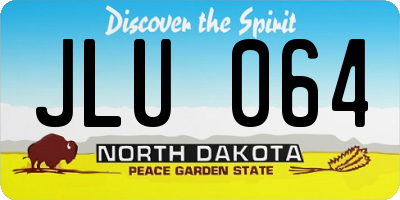 ND license plate JLU064