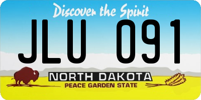 ND license plate JLU091