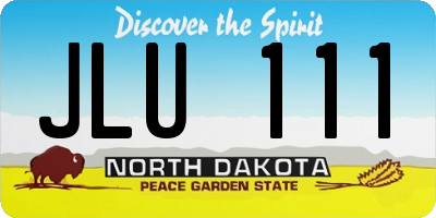ND license plate JLU111