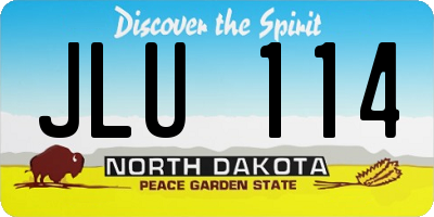 ND license plate JLU114