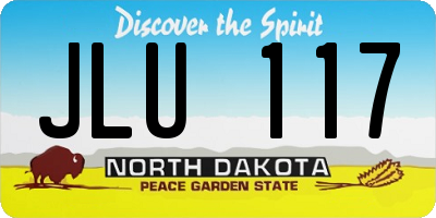 ND license plate JLU117
