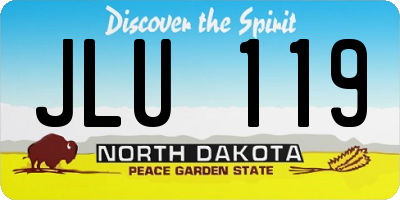 ND license plate JLU119