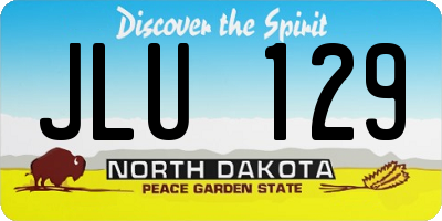 ND license plate JLU129