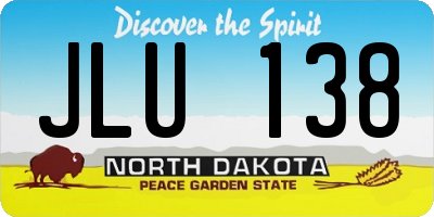 ND license plate JLU138