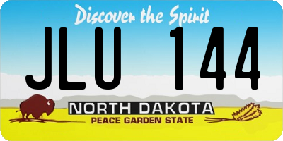 ND license plate JLU144