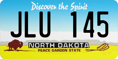 ND license plate JLU145