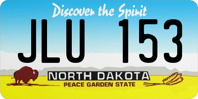 ND license plate JLU153