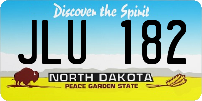 ND license plate JLU182