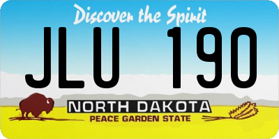 ND license plate JLU190