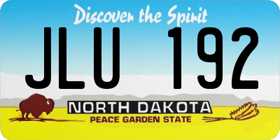ND license plate JLU192