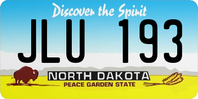 ND license plate JLU193
