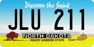 ND license plate JLU211