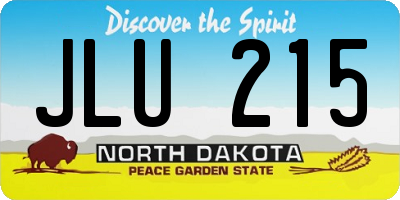 ND license plate JLU215