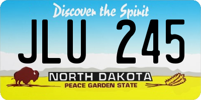 ND license plate JLU245