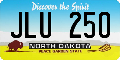 ND license plate JLU250