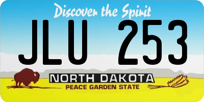 ND license plate JLU253