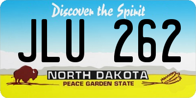 ND license plate JLU262