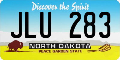 ND license plate JLU283