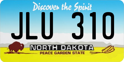 ND license plate JLU310