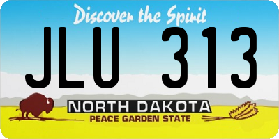 ND license plate JLU313