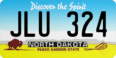 ND license plate JLU324