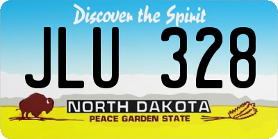ND license plate JLU328