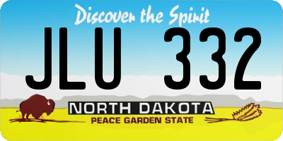 ND license plate JLU332