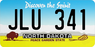 ND license plate JLU341
