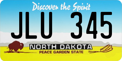 ND license plate JLU345