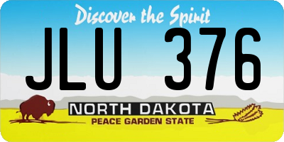 ND license plate JLU376