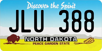 ND license plate JLU388