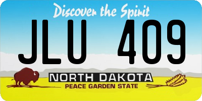 ND license plate JLU409