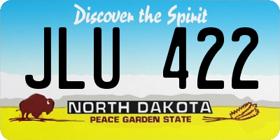 ND license plate JLU422