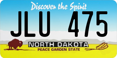 ND license plate JLU475