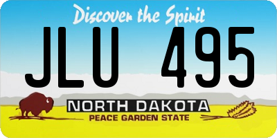 ND license plate JLU495