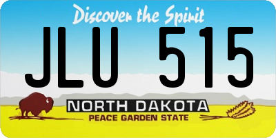 ND license plate JLU515