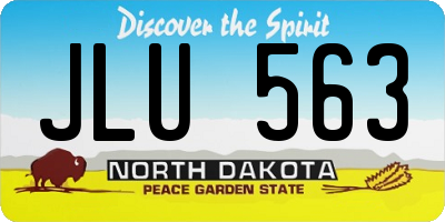 ND license plate JLU563