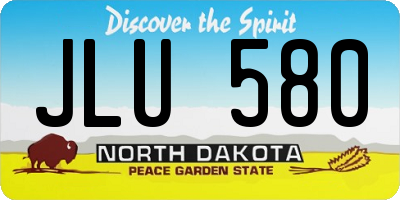 ND license plate JLU580