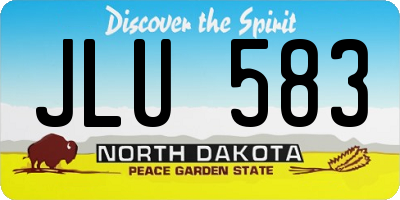 ND license plate JLU583