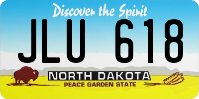 ND license plate JLU618